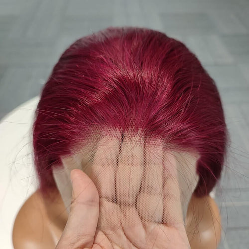 Burgundy Straight Lace Front Wig